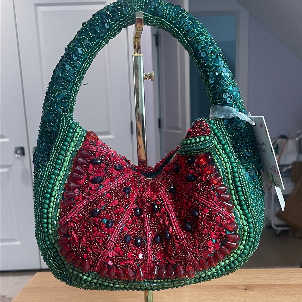 Watermelon Beaded Shoulder Bag
